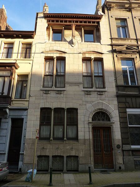 Archivo:Bruxelles - Schaerbeek - Chaussée de Haecht 266 - Maison Autrique (2).jpg