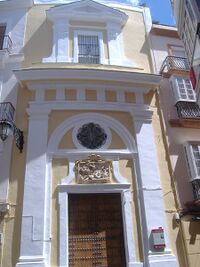 Fachada de la Iglesia de la Conversión de San Pablo de Cádiz.
