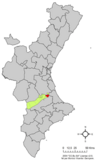 Localización de Barcheta respecto a la Comunidad Valenciana