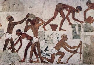 Trabajadores egipcios. Pintura en la tumba de Rejmira