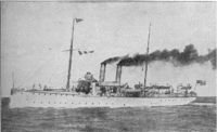 El cañonero SMS Panther de la marina imperial alemana fue repelido por las baterías del castillo durante el bloqueo.