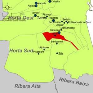 Localització d'Albal respecte de l'Horta Sud.png