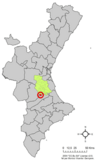 Localización de Sellent en la Comunidad Valenciana