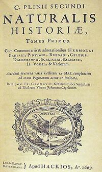 Historia natural de Plinio