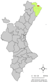 Localización de San Rafael del Río respecto al País Valenciano