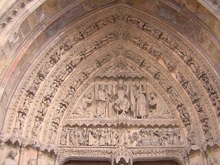 Tímpano de la portada del Juicio. Catedral de León. España