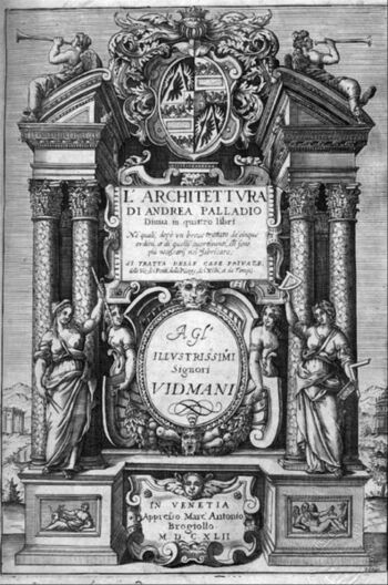 Portada de la edición de 1642 de I Quattro Libri dell'Architettura