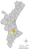 Localización de Benisuera respecto a la Comunidad Valenciana