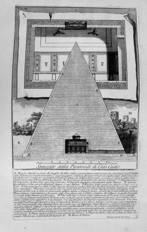 Piranisi: Spaccato della Piramide di Caio Cestio