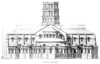 Dibujo de la Basílica de finales del siglo XIX