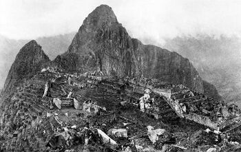 Machu Picchu al arribo de Hiram Bingham en 1911.