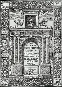 Edición del siglo XVI del tratado De architectura de Vitrubio. Venecia 1536.