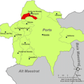 Localización de Palanques respecto a Los Puertos.