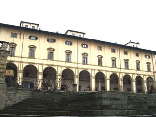 Loggia del Vasari. Piazza Grande. Arezzo. Italia