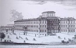 El palacio en un grabado del siglo XVIII