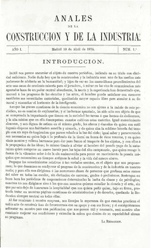 Anales de la Construcción y de la Industria, nº1, 1876.jpg