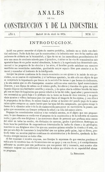 Archivo:Anales de la Construcción y de la Industria, nº1, 1876.jpg