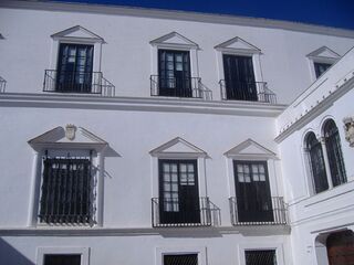 Palacio de los duques de Medina-Sidonia de Sanlúcar de Barrameda.Fachada principal.