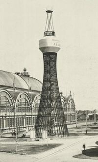 La primera estructura hiperboloide del mundo, en Nizhny Nóvgorod, Rusia, 1896