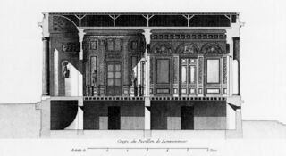 Sección de la entrada y el Salon du roi.