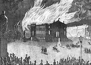 Incendio de la Ópera de la Corte de Berlin en 1832