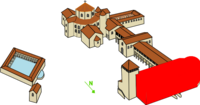Localización de la sala en el Palacio (en rojo).