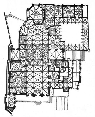 Plano de bóvedas, linternas y cúpula