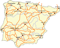 Principales Calzadas de Hispania.
