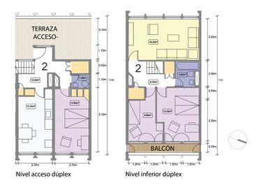 Dúplex tipo de 3 dormitorios (90m2)