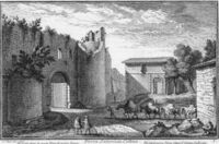 Porta Salaria en un Aguafuerte de Giuseppe Vasi (siglo XVIII).