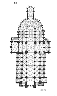 Plano de la catedral de Coutances