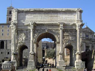 Arco de Severo Séptimo, en el Foro romano