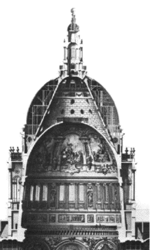 Corte transversal de cúpula de la Catedral de San Pablo.