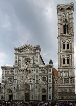 Florence Santa Maria del Fiore front and tower.jpg