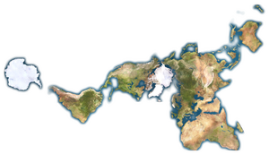 Otra representación de un mapa Dymaxion.