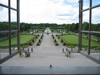 Vista del jardín barroco, desde el palacio